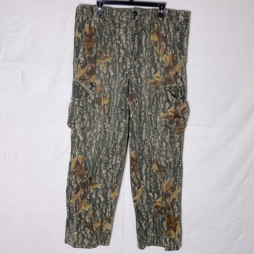 Vintage Power Pleat Hard Woods Camo Hunting Cargo Pants L Streetwear Gorpcore